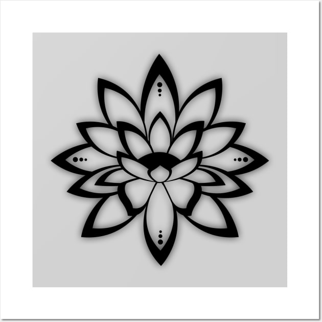 Lotus Flower Symbol Wall Art by MellowGroove